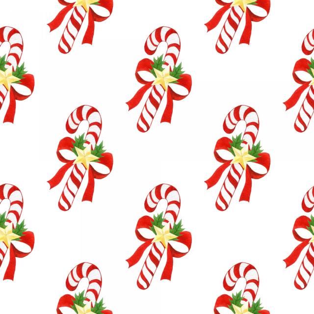 Illustration of candy canes on wallpaper